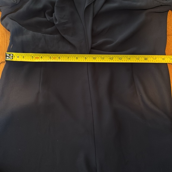 NWT Hobbs Vera long sleeve wide leg jumpsuit in navy blue with wrap tie - Picture 15 of 16